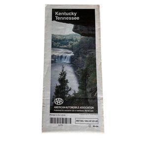 Vintage Rare Kentucky Tennessee Original AAA Map Ad Travel